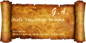 Györgyjakab Aranka névjegykártya